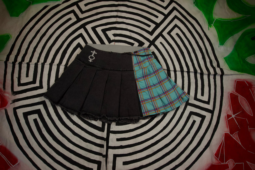 'Electric' Hybrid Denim Skirt