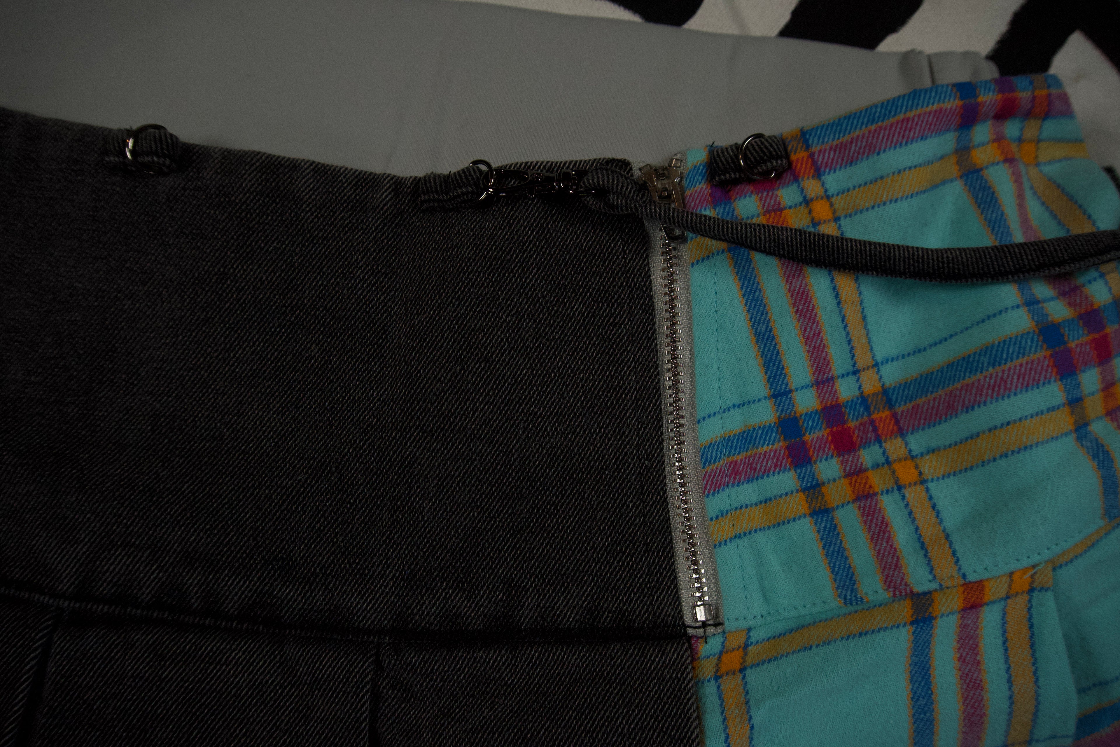 'Electric' Hybrid Denim Skirt